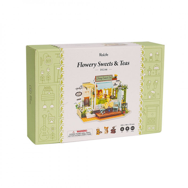 FLOWERY SWEETS & TEAS - DIY MINI HOUSE - ROBOTIME