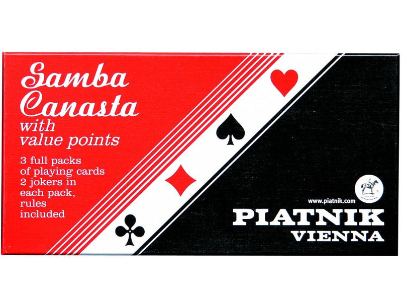 Canasta, Samba, Bolivia Piatnik Playing Cards Triple Deck — Games