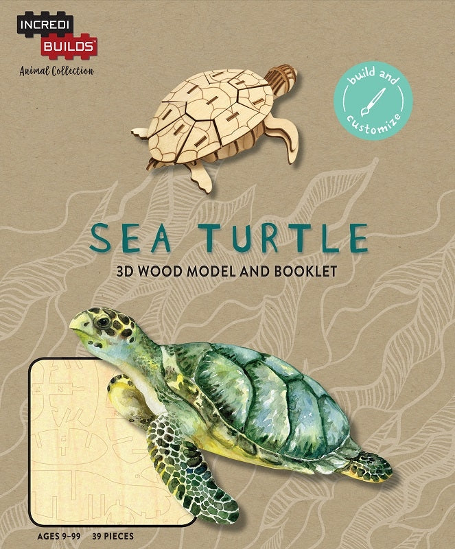 Sea Turtle - Incredibuilds Animal Collection 3d Wood Model