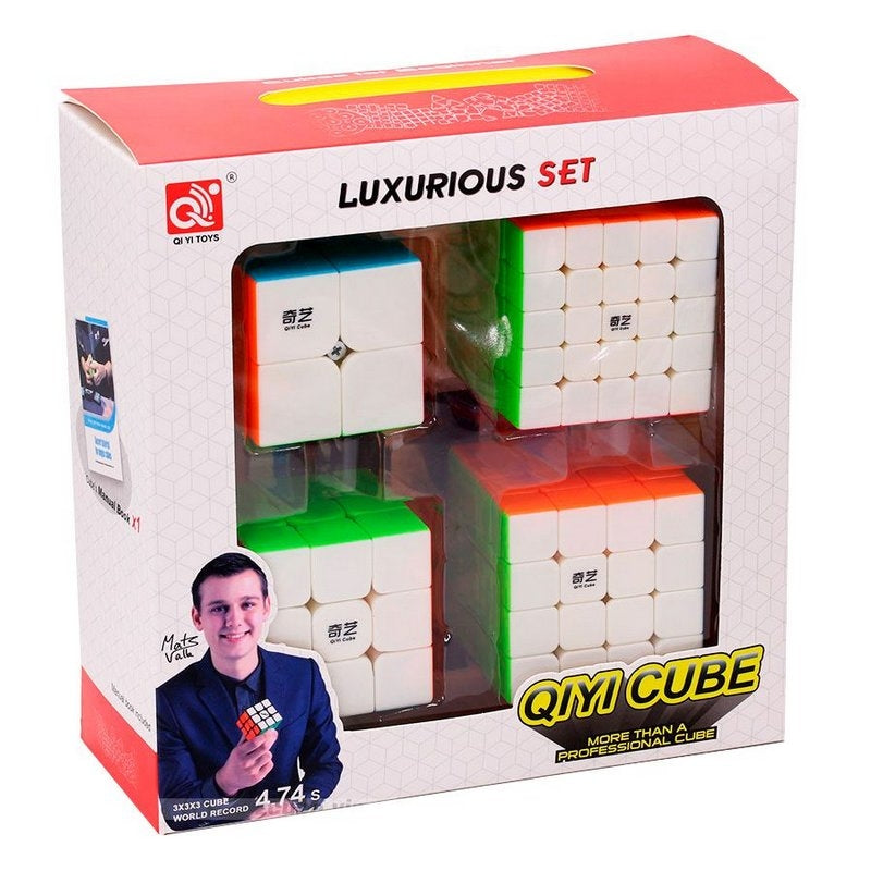 Set of 4 Cubes - Stickerless 2x2, 3x3, 4x4, 5x5