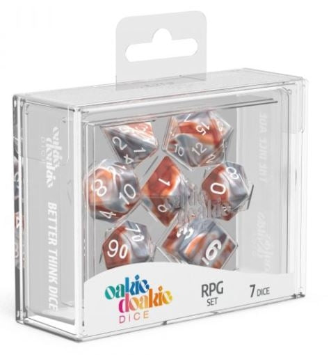 Silver-Rust - Gemdice RPG Dice - 7 Set Oakie Doakie Dice