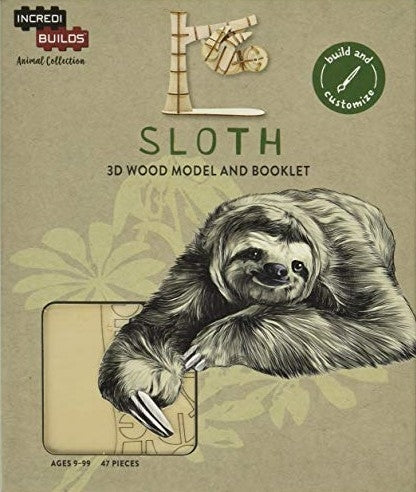 Sloth - Incredibuilds Animal Collection 3d Wood Model