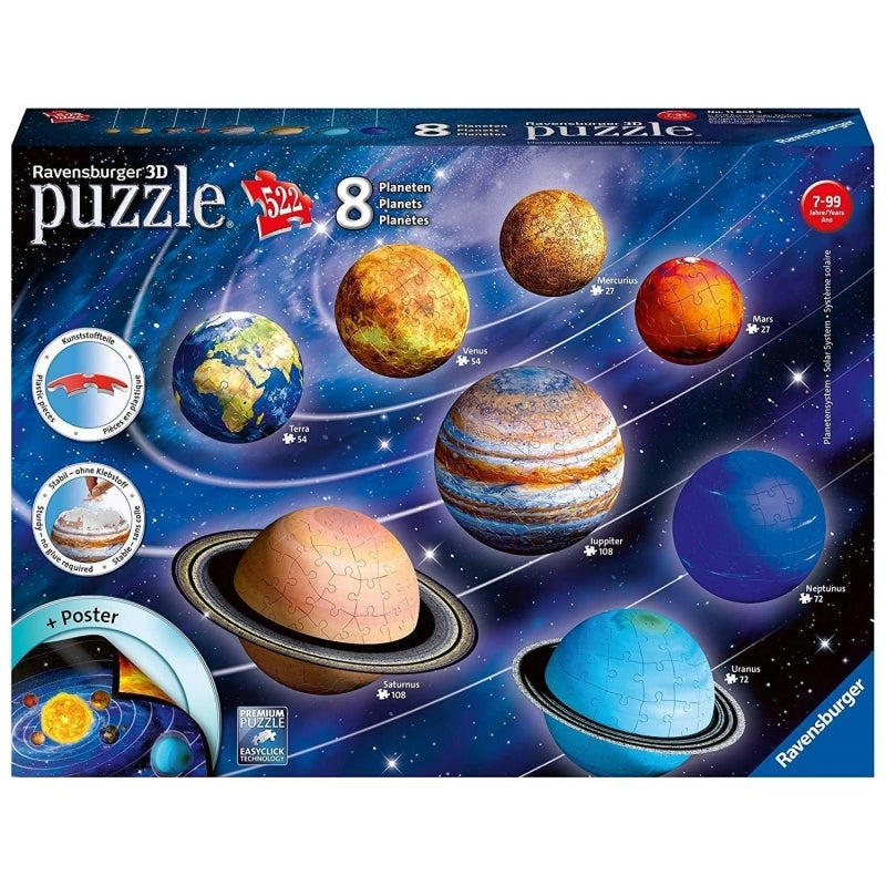 Solar System 8 Planets 3D Puzzle 522pc