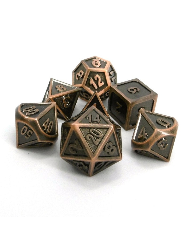 Steampunk (7) - Metal Dice - Oakie Doakie Dice RPG Set