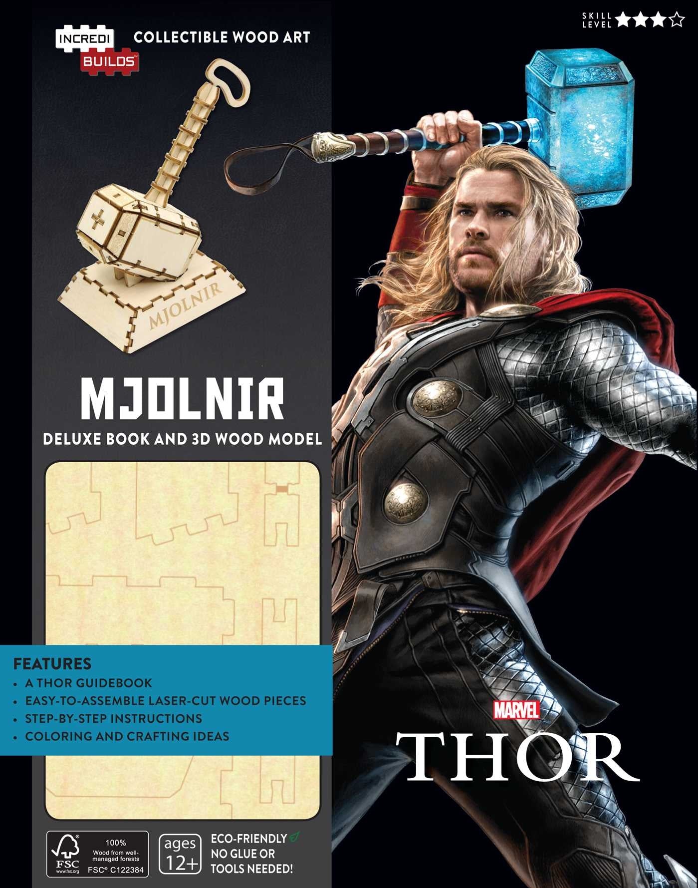 Thor Hammer - Incredibuilds 3D Wood Model and Booklet