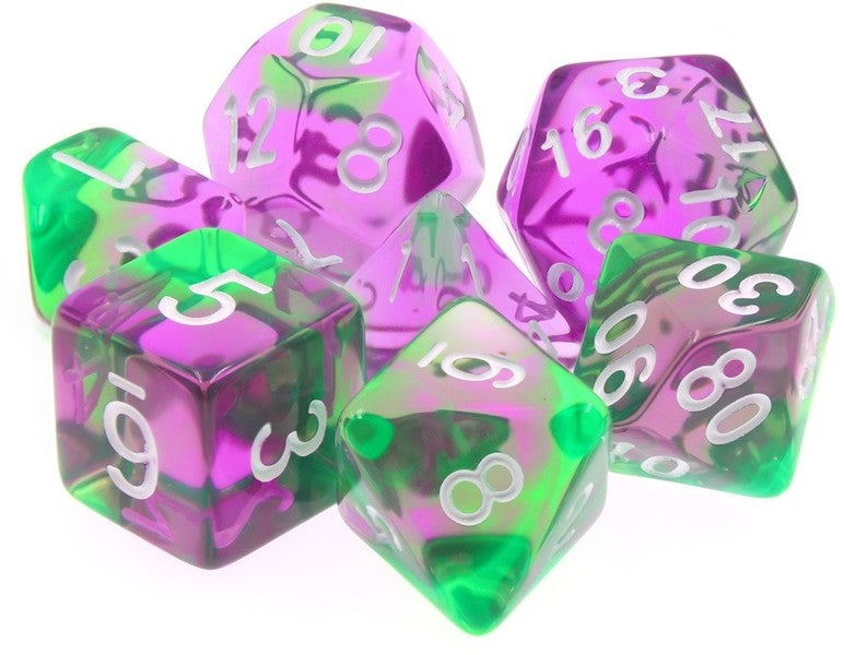 TTTD1005 - Faerie Fire - Violet/Green Swirl Translucent - TR PUGRwh - 7-Set
