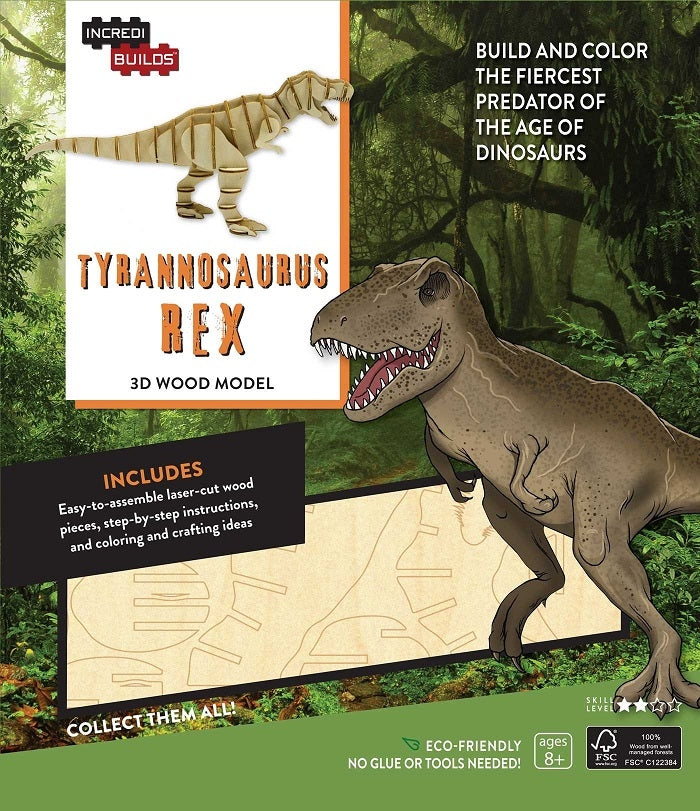 Tyrannosaurus Rex - Incredibuilds Collection 3d Wood Model
