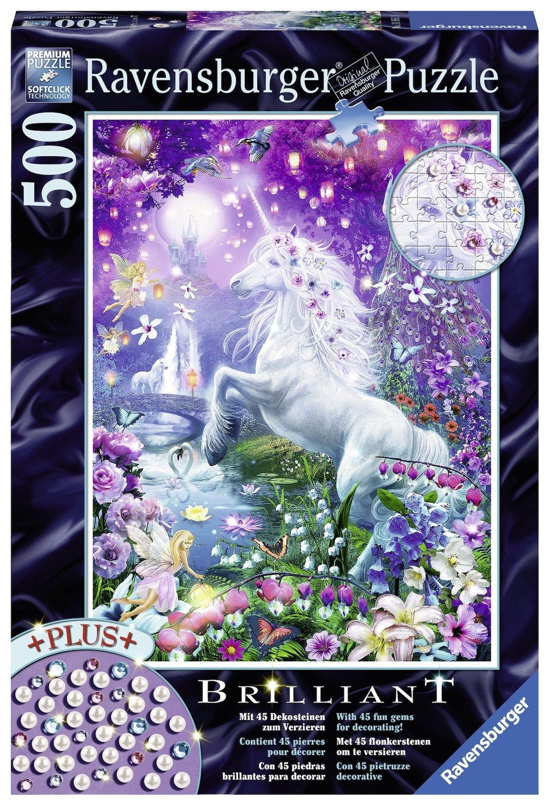 Unicorn In Glittery Forest Puzzle 500Pc