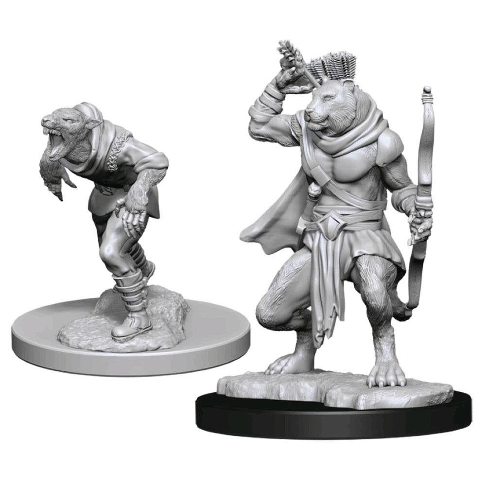 Wererat and Weretiger - D&D Nolzurs Marvelous Unpainted Miniatures